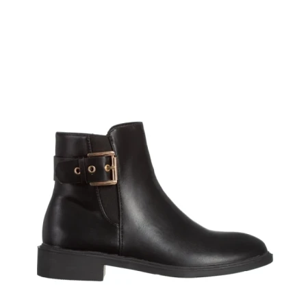 Botine dama negre din piele ecologica Elliana
