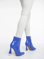 Botine dama mov din piele ecologica lacuita Deianira