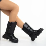 Cizme dama negre din piele ecologica Candra