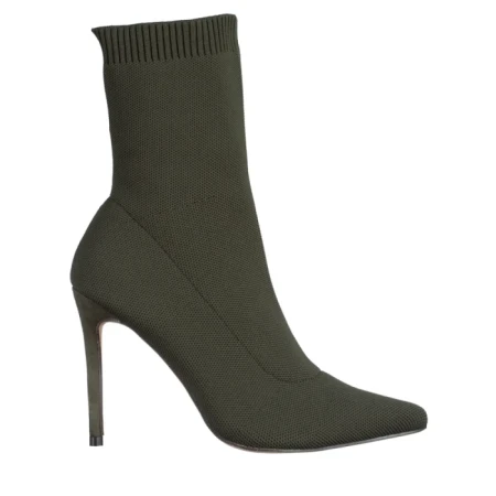 Botine dama verzi din material textil Alaina
