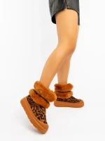 Cizme dama leopard din material textil Razenda