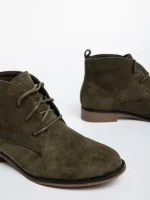 Ghete dama verzi din material textil Marieke