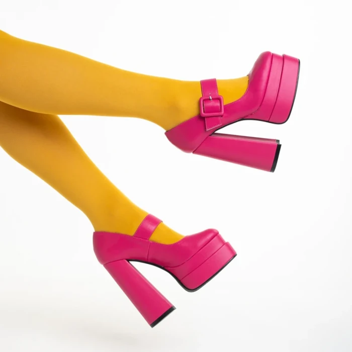 Pantofi dama fucsia din piele ecologica Beatrix