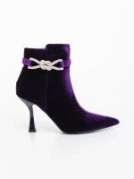 Botine dama mov din material textil Laeva