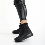 Cizme dama negre din material textil Madelina