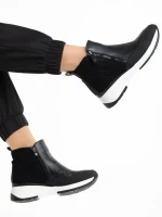 Botine dama negre din piele ecologica Golda