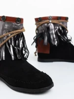 Cizme dama negre din material textil Camora