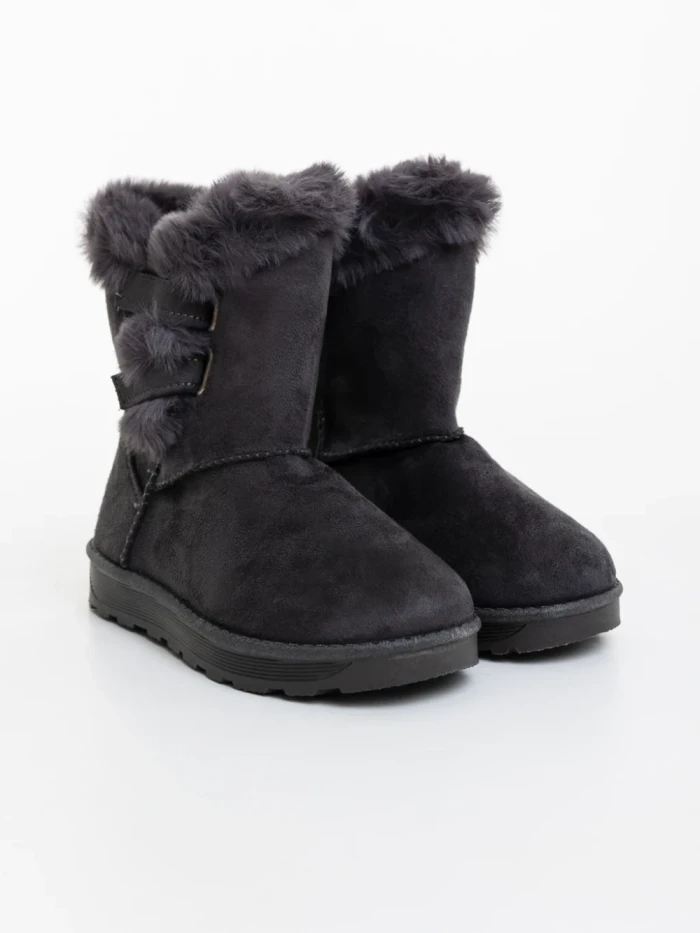 Cizme copii gri din material textil Niara