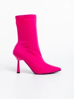 Botine dama fucsia din material textil Valeda