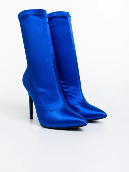 Botine dama albastre din material textil  Lionesse