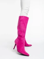Cizme dama fucsia din material textil Aleksandra