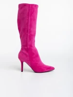 Cizme dama fucsia din material textil Aleksandra