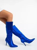 Cizme dama albastre din material textil Saori