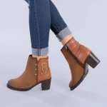 Botine piele Figo camel