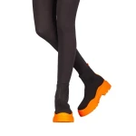 Pantofi sport dama Triza negre cu portocaliu