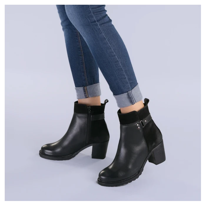 Botine piele Sena negre