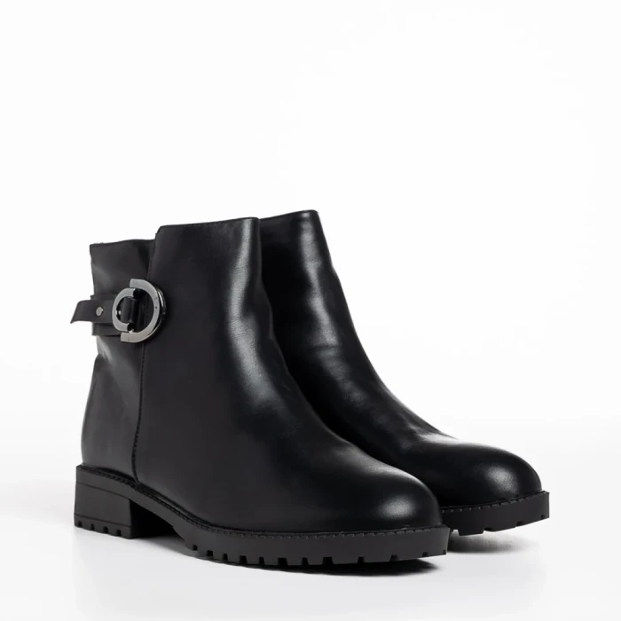 Botine dama negre din piele ecologica Belmira
