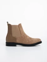 Botine dama bej din material textil Dominika