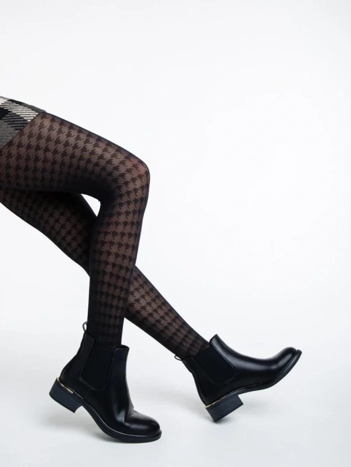 Botine dama negre din piele ecologica Vitaliya