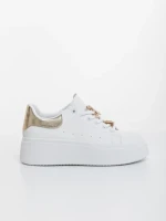 Pantofi sport dama aurii din piele ecologica Lorimar