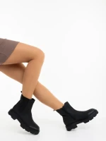 Ghete dama negre din piele ecologica Adeliza