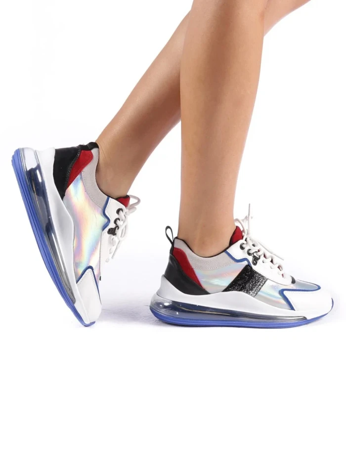 Pantofi sport dama Tamina alb cu albastru