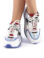 Pantofi sport dama Tamina alb cu albastru