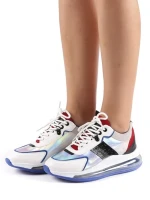 Pantofi sport dama Tamina alb cu albastru