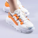Pantofi sport dama Leila portocalii