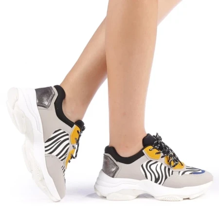 Pantofi sport dama Andra zebra