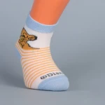 Set 2 perechi sosete baieti Lion alb cu bleu si alb cu rosu