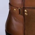 Botine dama piele Sena camel