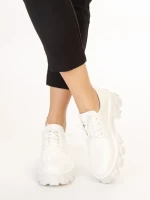 Pantofi casual dama Avona albi