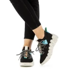 Pantofi sport dama Briela negri cu alb