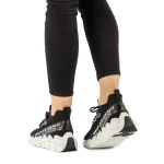 Pantofi sport dama Britany negri cu alb