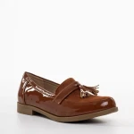 Mocasini dama camel din piele ecologica Simy