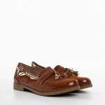 Mocasini dama camel din piele ecologica Simy