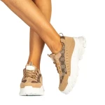 Pantofi sport dama Roveda bej inchis