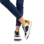Pantofi sport dama Aimee negri cu camel