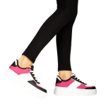Pantofi sport dama Biona albi cu roz