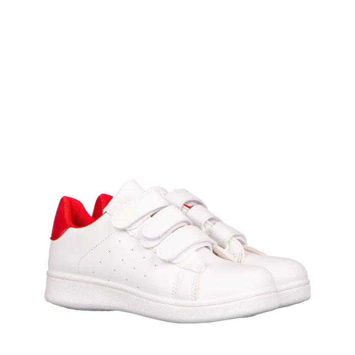 Pantofi sport copii Lamy albi cu rosu
