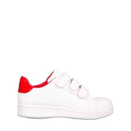 Pantofi sport copii Lamy albi cu rosu