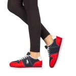 Pantofi sport dama Corny albastri cu rosu