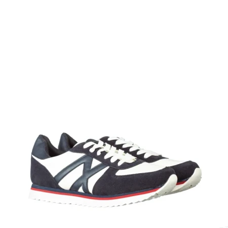 Pantofi sport barbati Kelim albi cu albastru