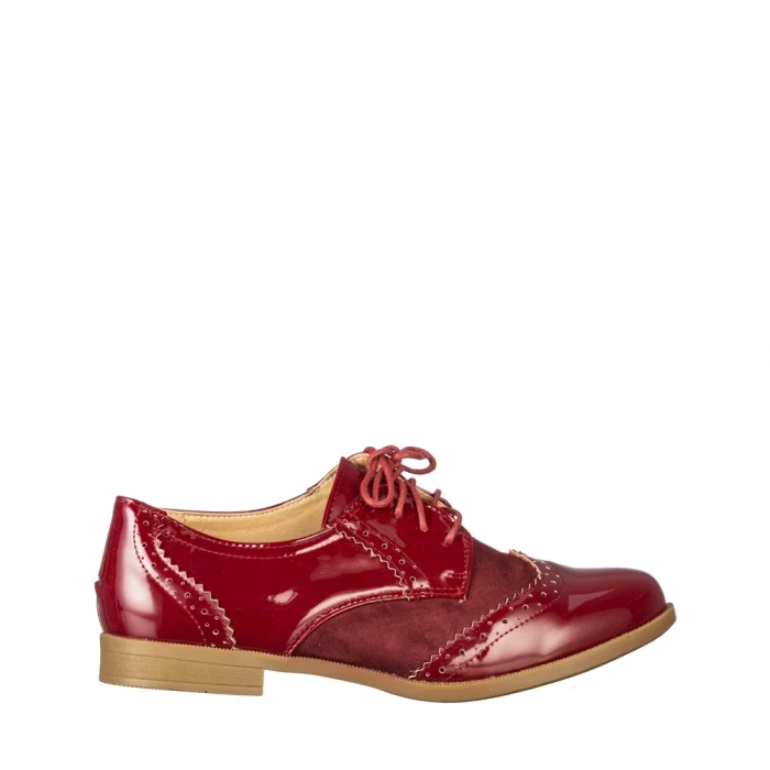 Pantofi casual dama Claire grena