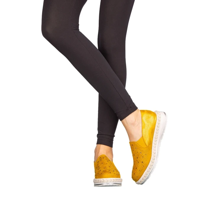 Pantofi casual dama Celya galbeni