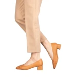 Pantofi dama cu toc Emina camel