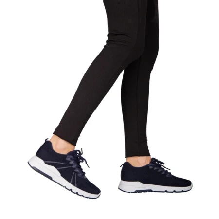 Pantofi sport dama albastri din material textil Bicoz
