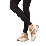 Pantofi sport dama albi din piele ecologica Mirafa