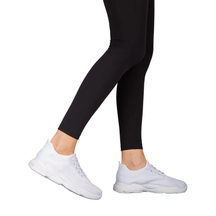 Pantofi sport dama albi din material textil Morison